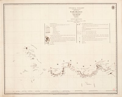 Carte index du relevé suivant de la côte de Karamania - Francis Beaufort