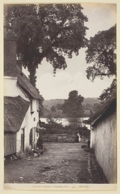31. Exeter, Cottages à Countess Weir, 1860-94 - Francis Bedford