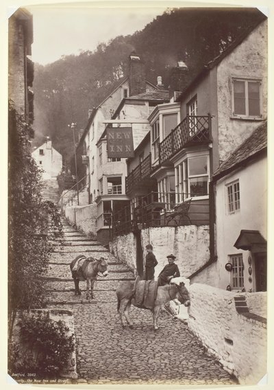 Clovelly, le New Inn et la rue, 1860-1894 - Francis Bedford