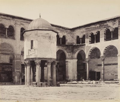 Fontaine dans la cour de la Grande Mosquée (Mosquée des Omeyyades), Damas - Francis Bedford