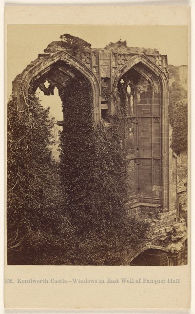 Château de Kenilworth - fenêtres dans le mur est de la salle de banquet - Francis Bedford