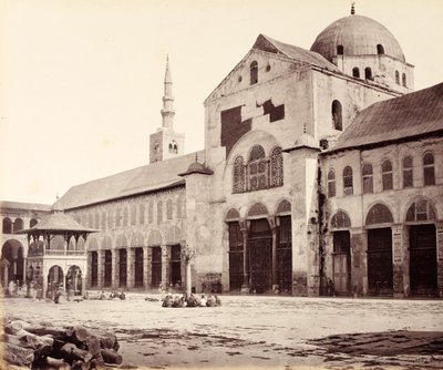 Façade de la Grande Mosquée (Mosquée des Omeyyades), vue vers le nord, Damas - Francis Bedford