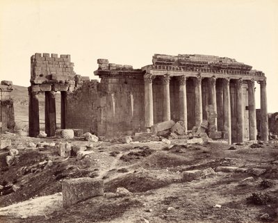 Le temple de Jupiter, vu du nord-est, Baalbek - Francis Bedford