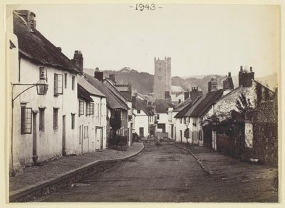 [Cottages au toit de chaume et église], 1860-94 - Francis Bedford