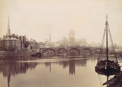 Worcester. Depuis le Severn, années 1870 - Francis Bedford