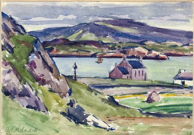 Figure et église, Iona - Francis Campbell Boileau Cadell