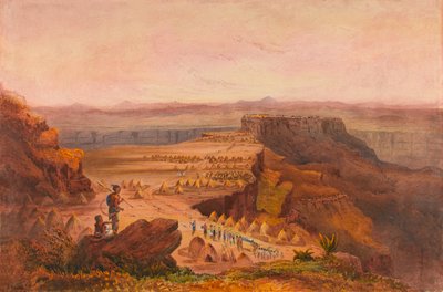 Magdala, vue de Selassie, surplombant le camp de l