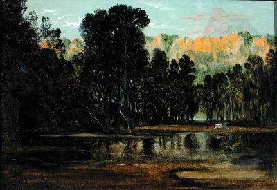 Un Paysage Boisé au Coucher du Soleil - Francis Danby