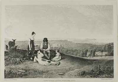 Vue de Kings, Weston Hill, de Trois vues, illustrant le paysage de Bristol et ses environs - Francis Danby