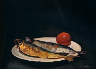 Harengs sur une assiette, vers 1910 - Francis Derwent Wood