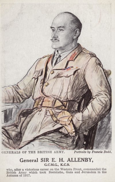 Général Sir E H H Allenby (lithographie couleur) - Francis Dodd