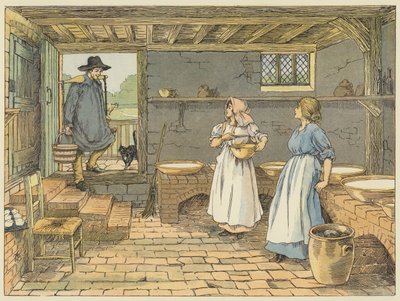 Dairy Man (lithographie couleur) - Francis Donkin Bedford