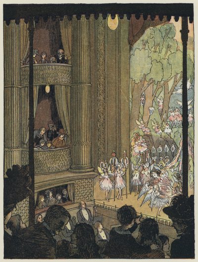 Londres : Drury Lane Pantomime (lithographie couleur) - Francis Donkin Bedford