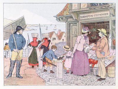 Le poissonnier, extrait de "The Book of Shops" (Le livre des magasins) - Francis Donkin Bedford