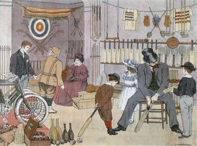 Le magasin de sport, extrait de "The Book of Shops" (Le livre des magasins) - Francis Donkin Bedford