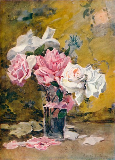 Roses et brocart, XIXe siècle - Francis Edward James