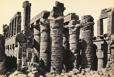 "Égypte et Palestine": ruines de la grande salle hypostyle du Grand Temple d