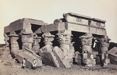 "Égypte et Palestine": ruines du temple de Sobek et Haroeri de Kom Ombo, Haute-Égypte - Francis Frith