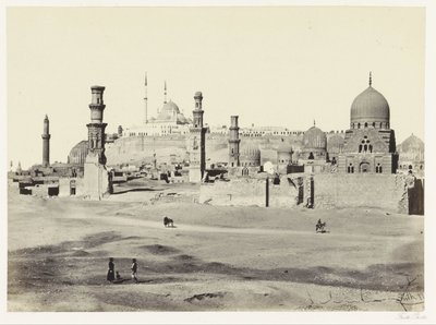 Vue sur la partie sud de la nécropole au Caire - Francis Frith