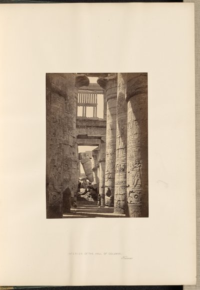 Intérieur de la salle des colonnes, Karnac - Francis Frith