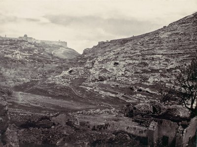 Mont Moriah, Jérusalem, depuis le puits d