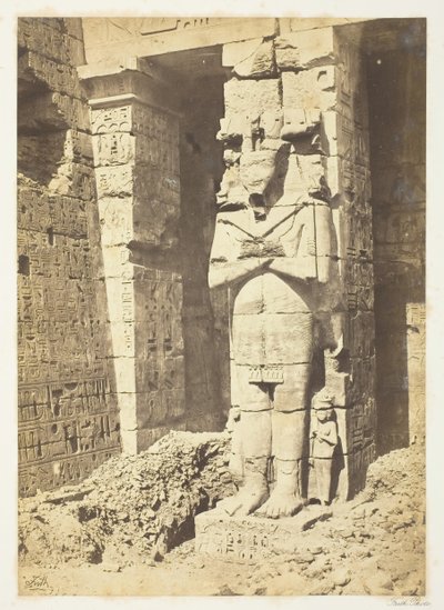 Piliers Osiride à Médinet-Habou, vers 1857 - Francis Frith