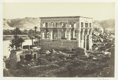 Le lit du Pharaon, Philæ, du Grand Temple, 1857 - Francis Frith