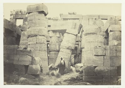 Colonnes dans la Grande Salle, Karnak, 1857 - Francis Frith