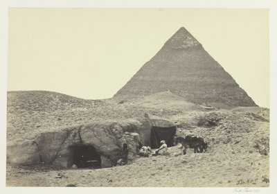 Tombes rocheuses et pyramide de Belzoni, Gizeh - Francis Frith
