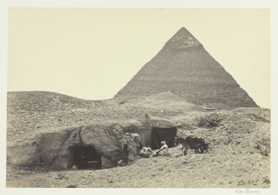 Tombes rocheuses et pyramide de Belzoni, Gizeh - Francis Frith