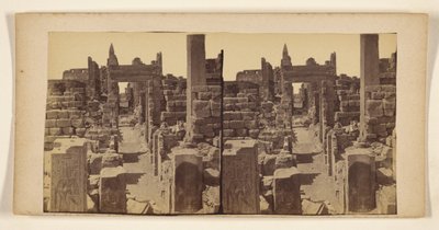 [Ruines avec des figures sculptées sur les murs au premier plan] - Francis Frith