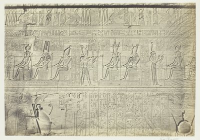 Sculptures de la muraille extérieure, Dendera - Francis Frith