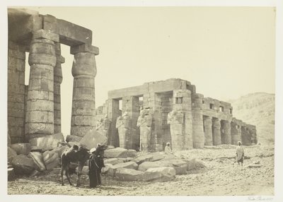 Le Memnonium, Thèbes, depuis la plaine - Francis Frith