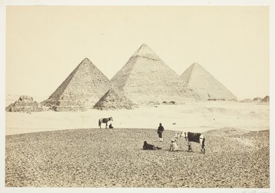 Les pyramides de Gizeh, du sud-ouest - Francis Frith