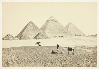 Les Pyramides de Gizeh, du Sud-Ouest, 1857 - Francis Frith