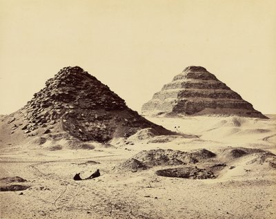 Les pyramides de Sakkarah. Depuis le nord-est - Francis Frith