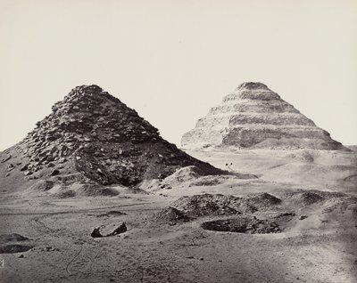 Les pyramides de Saqqarah vues du nord-est - Francis Frith