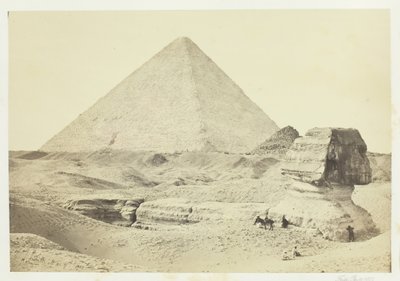Le Sphinx et la Grande Pyramide, Gizeh, 1857 - Francis Frith