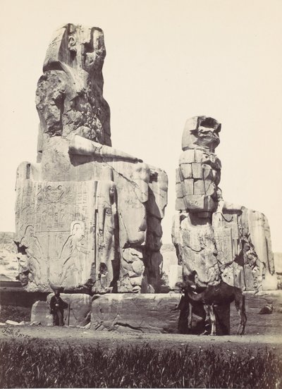 Les Statues de Memnon. Plaine de Thèbes, 1857 - Francis Frith