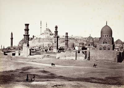Tombes dans le cimetière sud, Le Caire - Francis Frith