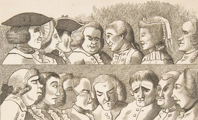 Planche IV, des Règles pour dessiner des caricatures, 26 février 1788 - Francis Grose