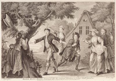 Colin-maillard, gravé par Remi Parr - Francis Hayman