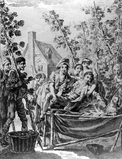 Jardin de houblon, une illustration de 