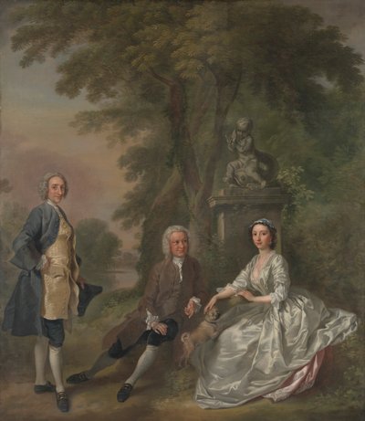 Jonathan Tyers, avec sa fille Elizabeth, et son mari John Wood - Francis Hayman