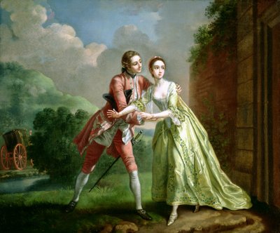 Robert Lovelace se préparant à enlever Clarissa Harlowe, de 