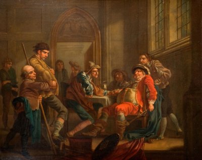 Sir John Falstaff recrutant des soldats, 1765 - Francis Hayman