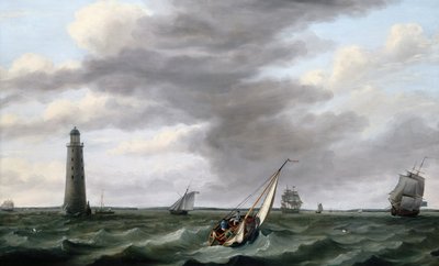 Navires au large du phare d