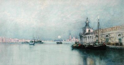 Lever de lune sur le Grand Canal - Francis Hopkinson Smith