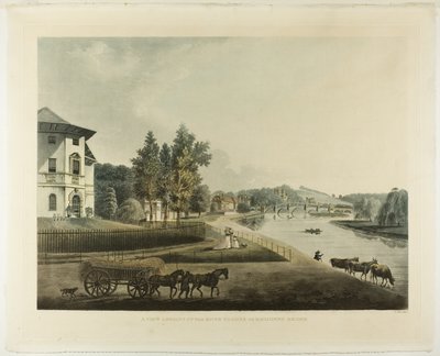 Vue en amont de la Tamise vers le pont de Richmond - Francis Jukes