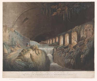 Vue des ruines souterraines de la Villa de Mécène à Tivoli - Francis Jukes